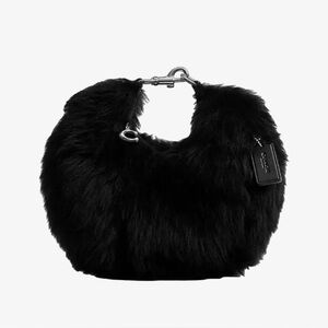 Luxurious COACH Black Fur Women Bag